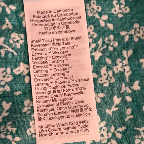 J. Crew smocked midi dress in Dublin Green Ivory - Picture 5 of 6